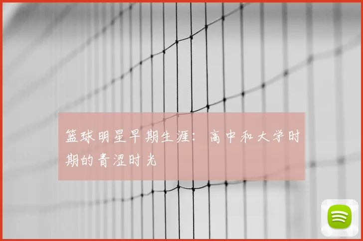 篮球明星早期生涯:高中和大学时期的青涩时光